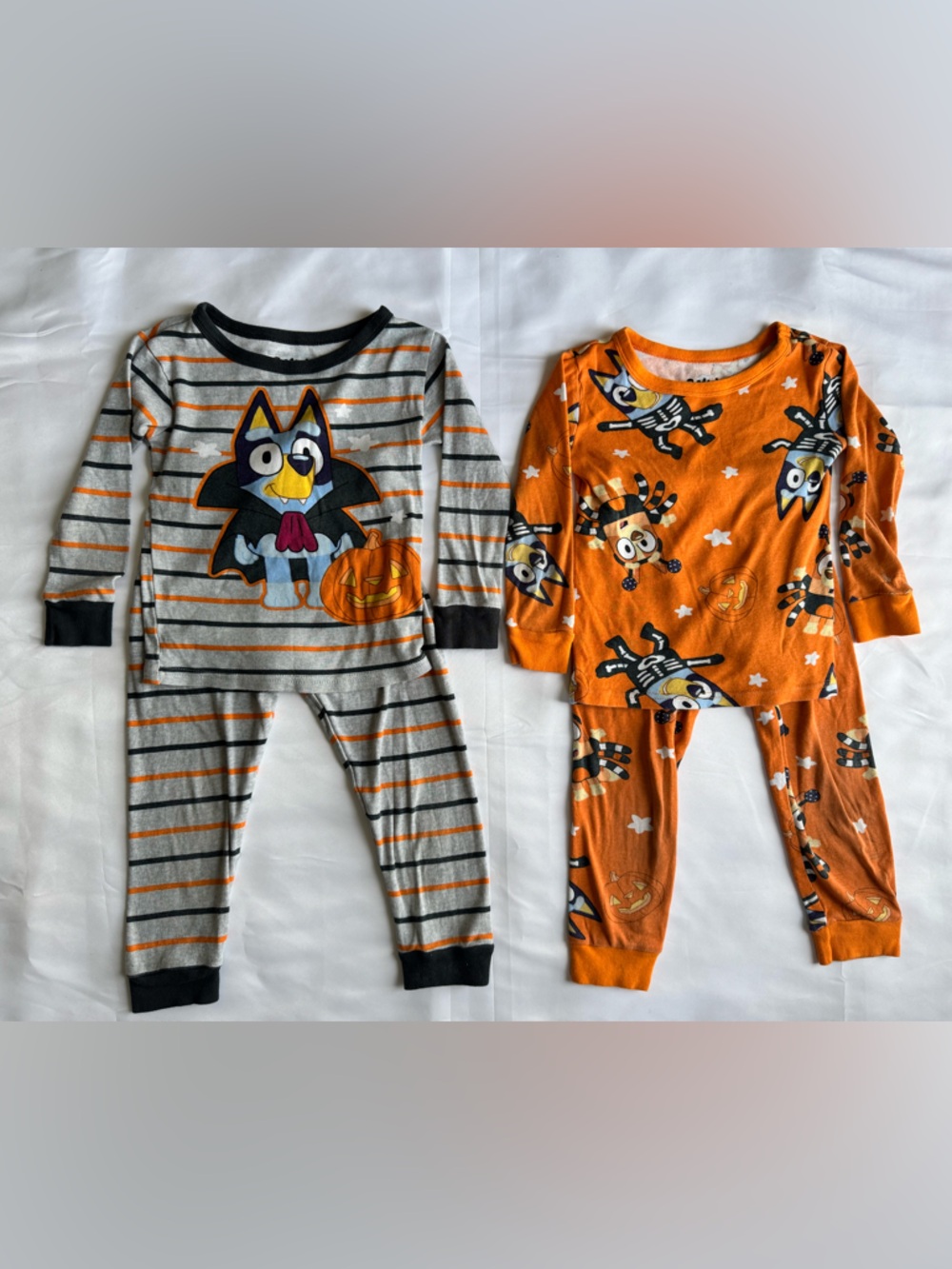 2-Bluey Pajama Set - Orange & Gray